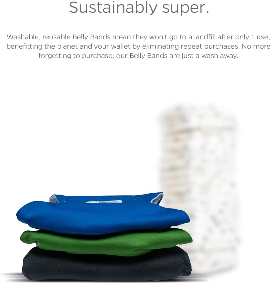 Washable Belly Bands for Dogs (3Pack) + Extendrs Durable Dog Diapers & Wraps (X-Small, Gentlemen)