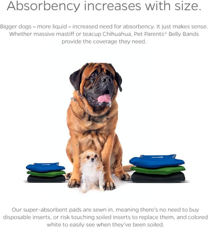 Washable Belly Bands for Dogs (3Pack) + Extendrs Durable Dog Diapers & Wraps (X-Small, Gentlemen)