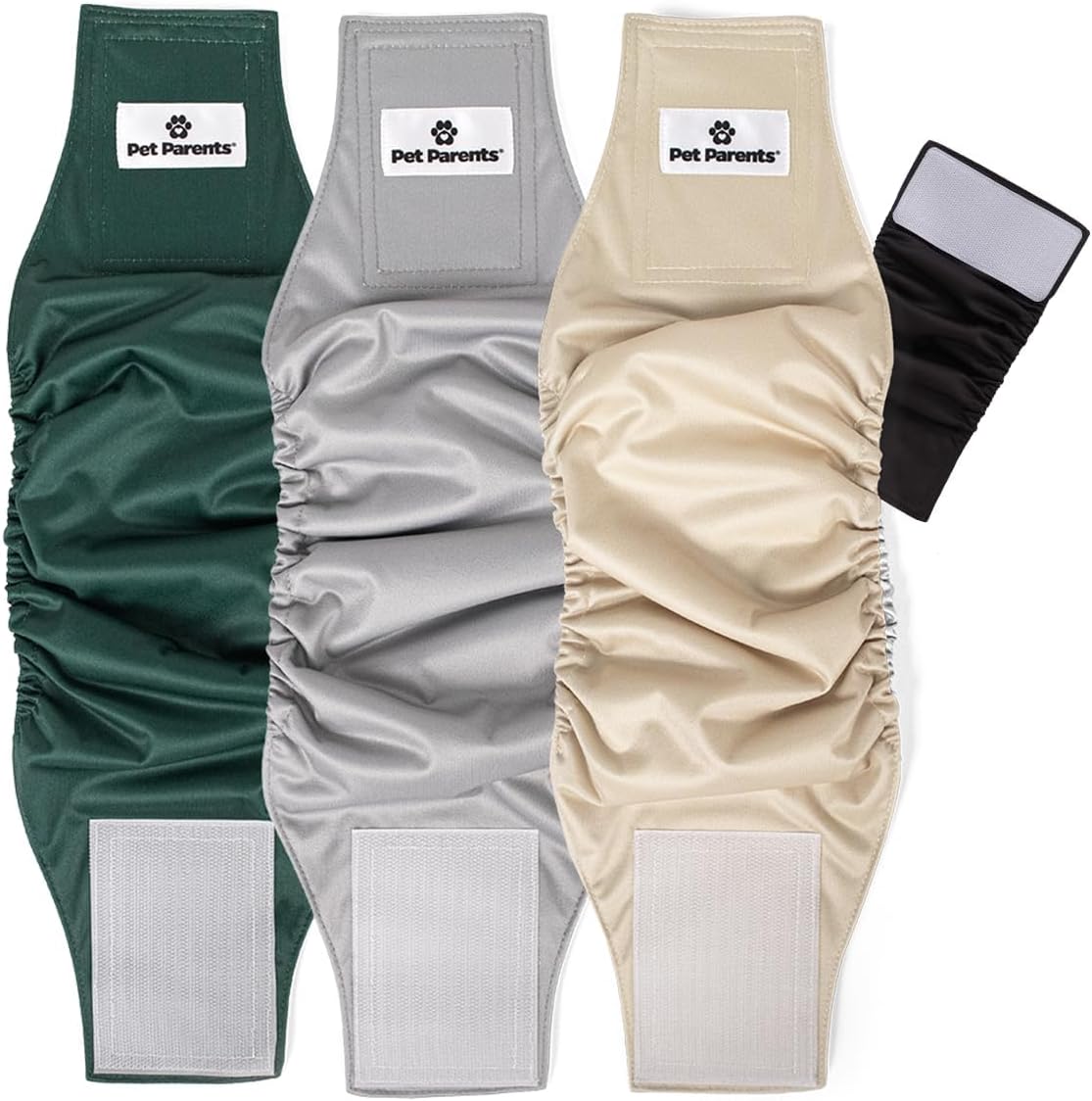 Washable Belly Bands for Dogs (3Pack) + Extendrs Durable Dog Diapers & Wraps (X-Small, Gentlemen)