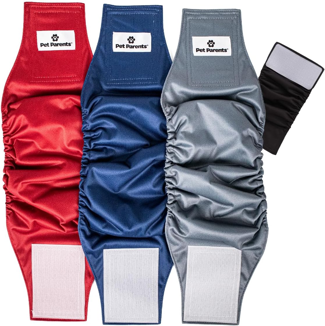 Washable Belly Bands for Dogs (3Pack) + Extendrs Durable Dog Diapers & Wraps (X-Small, Gentlemen)